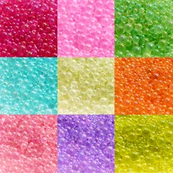 10/20g Mixed Size Bubble Beads Mini Glass No Hole Luminous Beads for Jewelry Making Accessories Epoxy Resin Nail Art Crafts