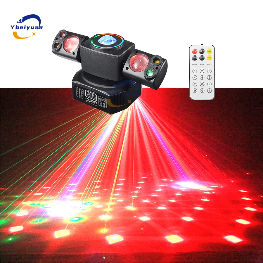 RGBW 60W Party Effect Beam Red And Green Laser Strobe With Aperture Remote Control DMX512 DJ Disco Bar KTV Christmas Stage Light image 2