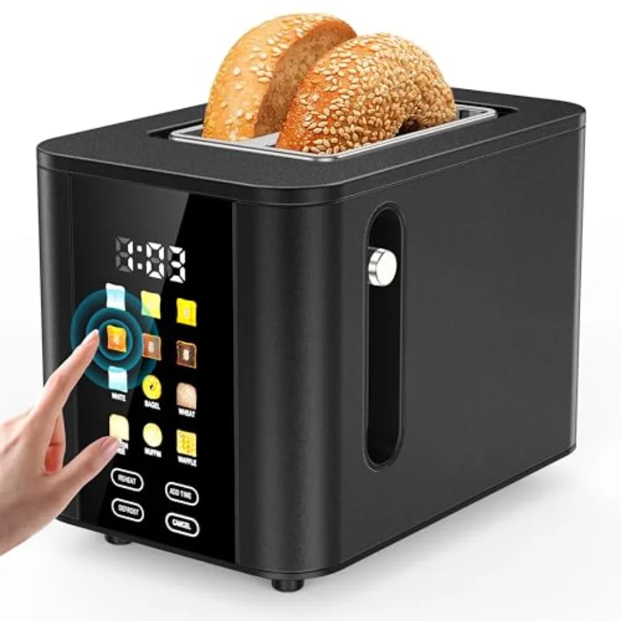 

Touch Screen Toaster 2 Slice Toaster with Digital Countdown Wide Slot LCD Display 2 Slice Toasters Smart Toasters 6 Shade Setti