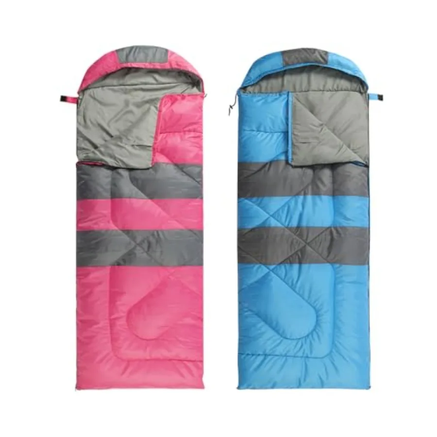 

Pink Sleeping Bag for Adult Kid, Blue Sleeping Bag for Camping