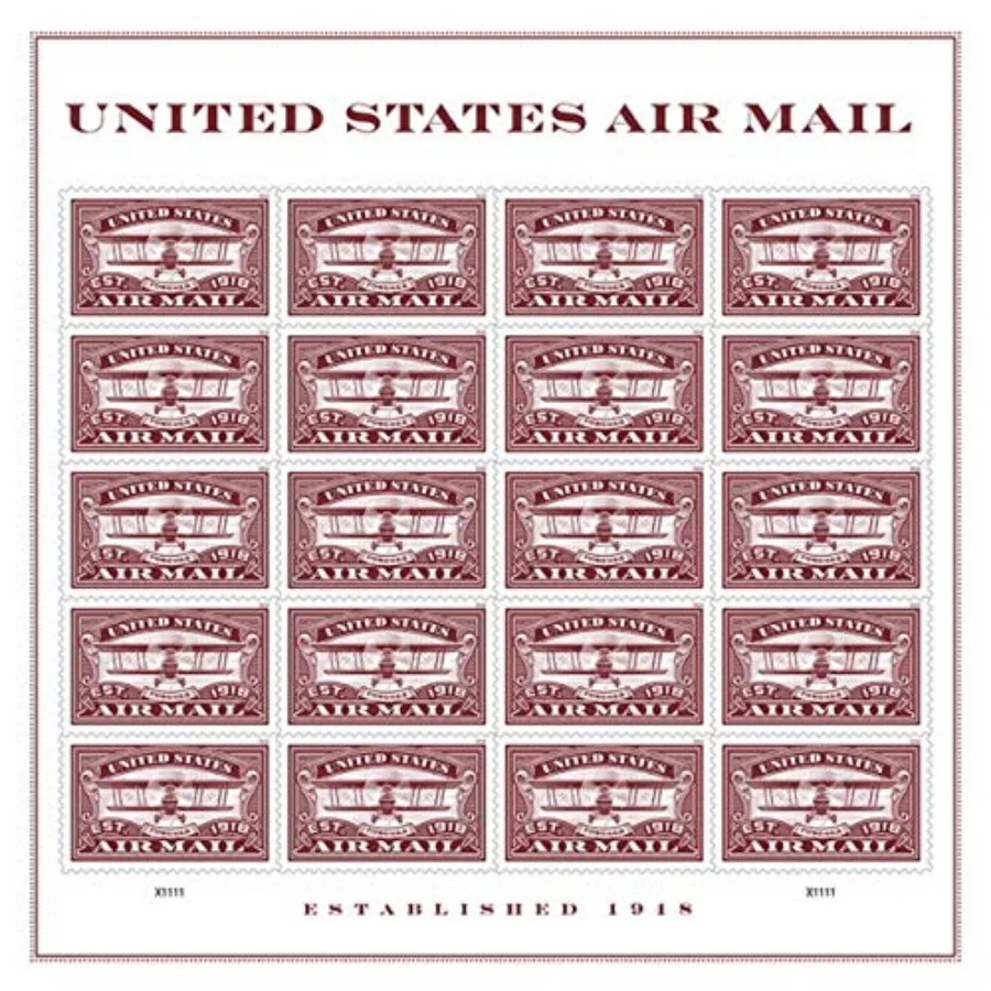 

USPS Air Mail Red Forever First Class Postage Stamps Airmail Colors of the Flag 20 stamps