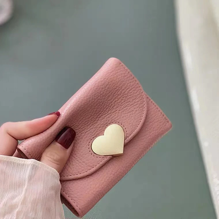 Genuine Leather Women Wallet Small Wallet Short Caw Leather Women Wallets Purses 2022 Female Purse Clutch