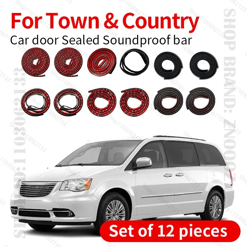 

Для Chrysler Town & Country уплотнительная лента для двери автомобиля резиновая двухслойная уплотнительная лента звукоизоляционная пылезащитная уплотнительная лента 12 шт. набор