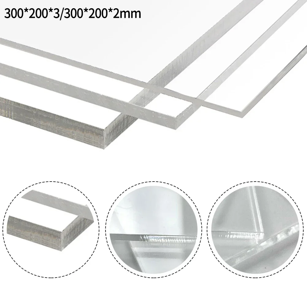 Clear Acrylic Sheet 2/3mm Thick 200mm×300mm Plastic Sheet PVC Sheet Panel Clear Acrylic Board Organic Plastic Sheet