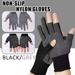 Luvas de nylon touchscreen antiderrapante para homens e mulheres, luvas de meio dedo, luvas respiráveis, esportes ao ar livre, ciclismo motorizado, condução, fitness, verão