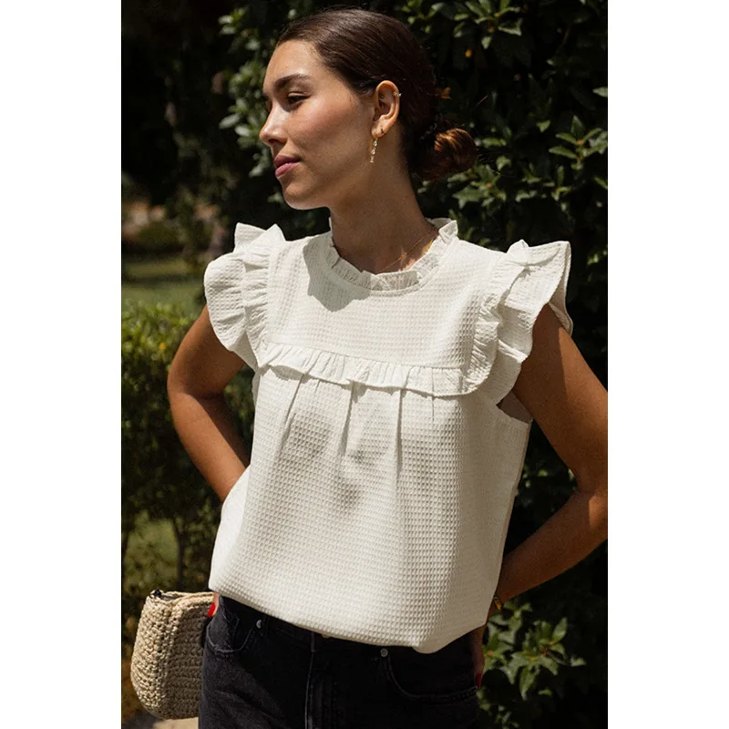 T-shirt ort Sve tricoté Simple et polyvalent pour femmes, polyvalent, confortable, respirant, toutes saisons, couleur de base