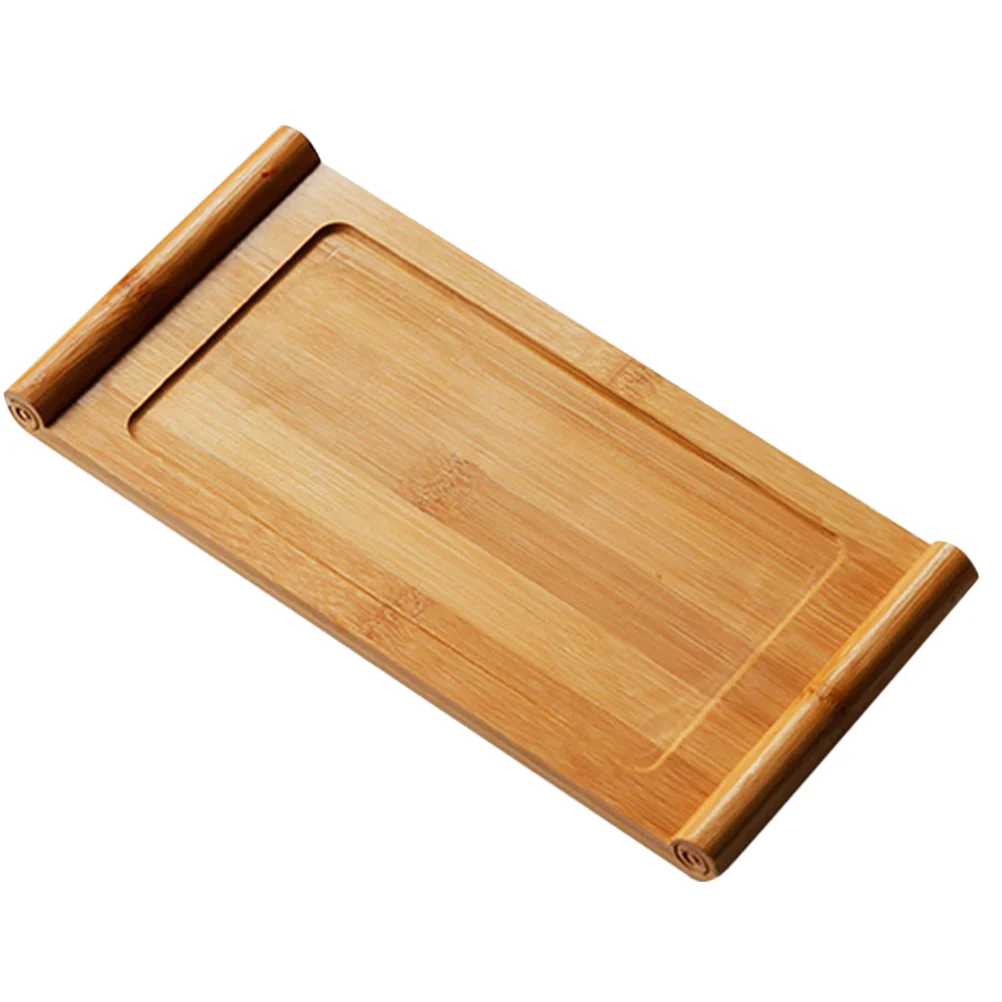 

Bamboo Tea Tray Decorative Serving Coffee Table Snack Food Platter Dish Jewelry