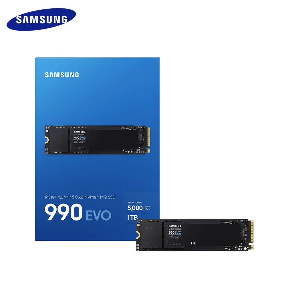 

Samsung SSD 990 EVO PCIe4.0x4/5.0x2 Nvme M.2 SSD Read Speed up to 5000Mb/s 1TB 2TB Iternal Solid State Drive v-LandSSD for PC