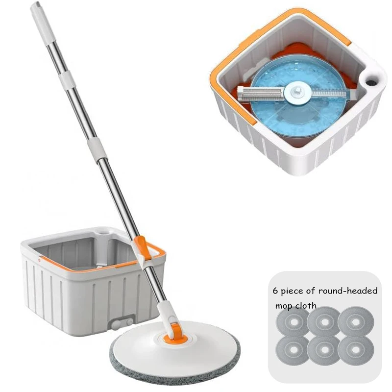 Newest Spin Mop & Bucket Set Sewage Separation Hands-free Washing Dry Wet Dual-use Dust Removal Tool Household Cleaning Supplies