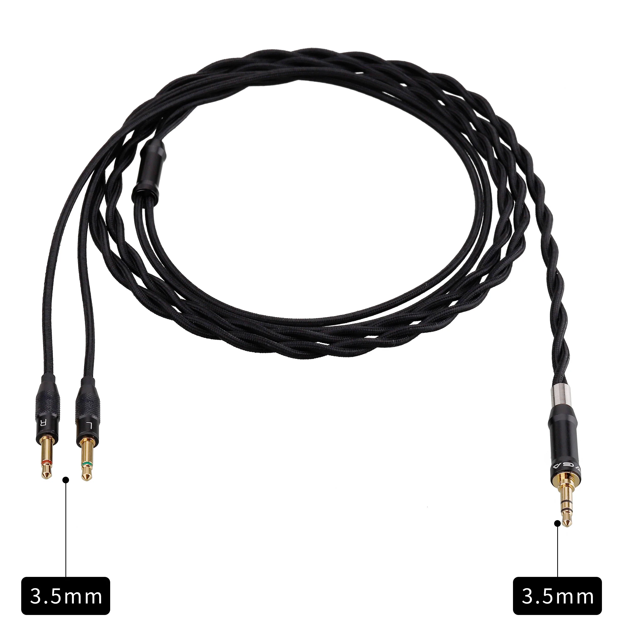 SIVGA Dual 3.5mm Female naar 3.5mm/4.4mm Jack Vervanging Hoofdtelefoon Audio Kabel 16mm TPU Materiaal voor LUAN/ANSER/SV023