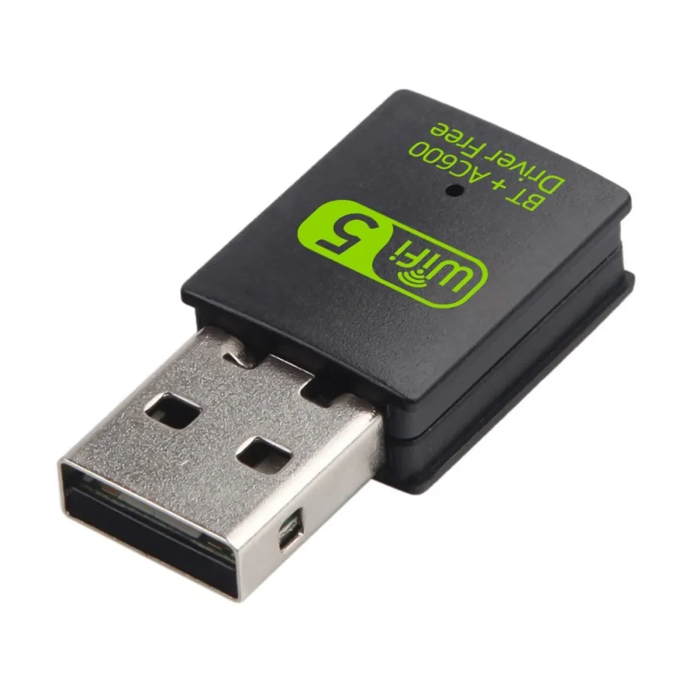 600Mbps USB WiFi Bluetooth Adapter Dual Band 2.4Ghz 5Ghz Mini Wireless Network External Receiver