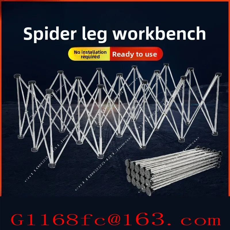 Workbench, Woodworking Rack Table Aluminum Alloy Multifunctional Retractable Foldable Spider Foot Bracket Folding Table