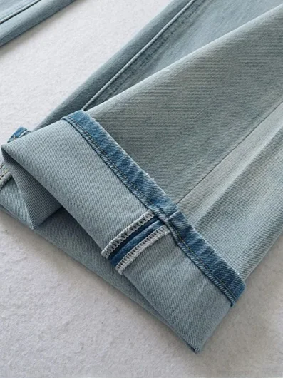 

High Waist Slimming Bell Bot Denim Jeans Women's Elastic Waed Versatile Long Pants Casual High Waist Bell Bot Jeans