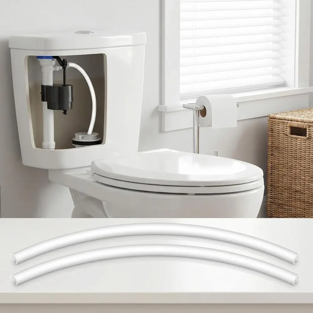 3pcs Flexible Toilet Refill Tube Spare Parts Durable Fill Valve Refill Tube No Tools Required Overflow Replacement Hose