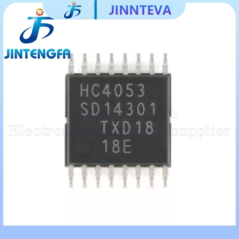 10PCS 74HC4053PW TSSOP-16 HC4053 74HC4053D SOP-16 Triple 2-channel Analog Multiplexer Demultiplexer IC SMD Chip 74HC4053 SOIC-16