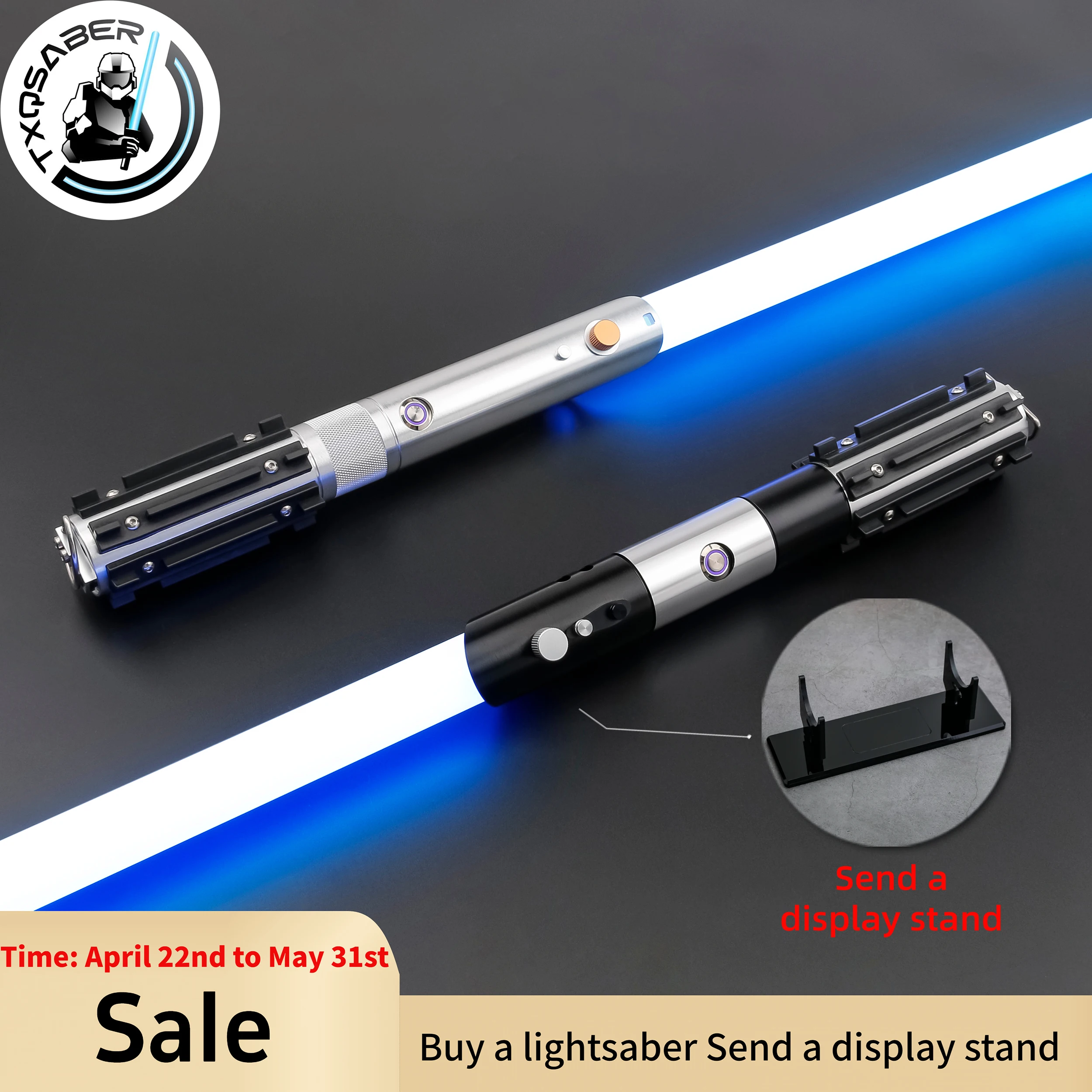 

TXQSABER Lightsaber RGB Pixel Smooth Swing Light Sword Metal Handle Force Blaster Heavy Dueling Lightsaber for Adult Cosplay Toy