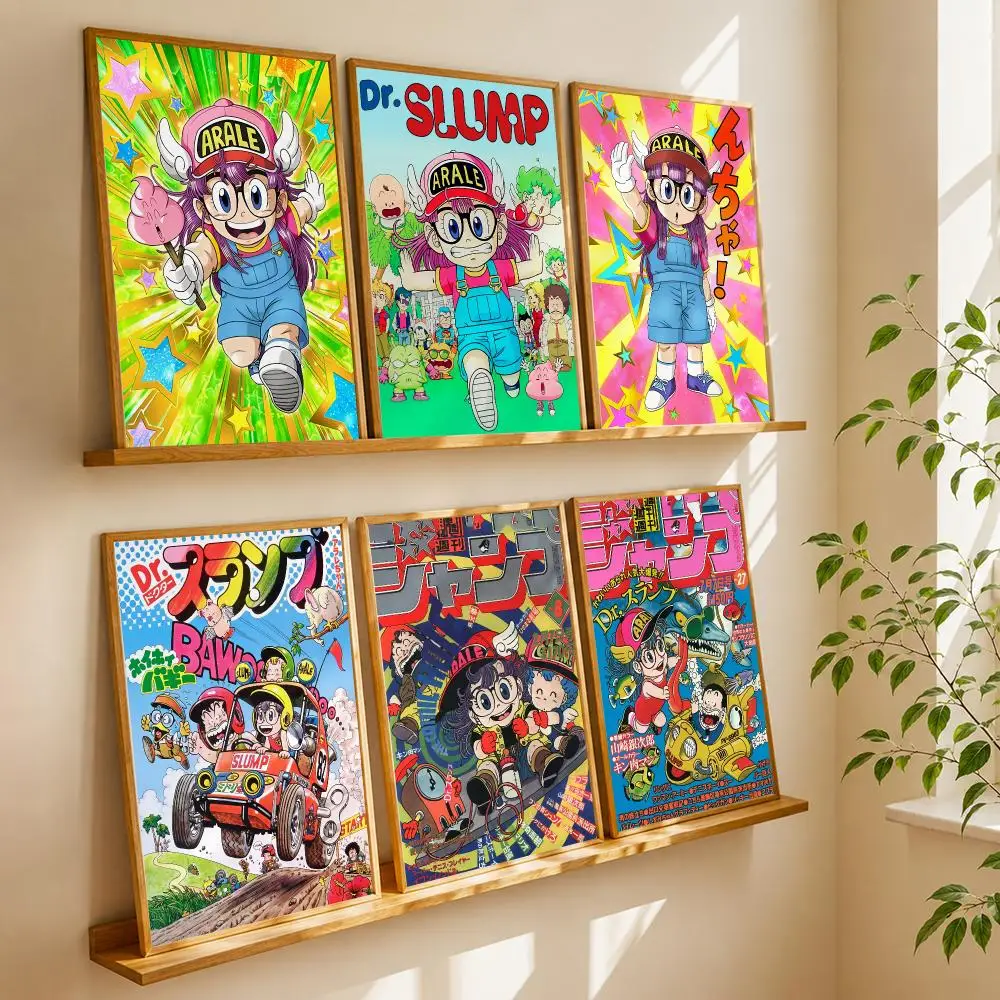 Kawaii Dr. S-Slump Arale Cartoon-Poster HD Wandaufkleber für Zuhause, Flur, Wohnzimmer, Schlafzimmer, Bar, Büro, Dekorationskunstdrucke