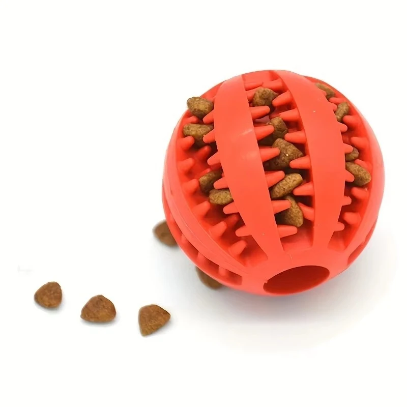 1-4pcs Dog Toy Ball Interactive Rubber Balls Puppy Chewing Toys Pet Tooth Cleaning Ball Cats Pets Food Treat Silicone Balls Toy