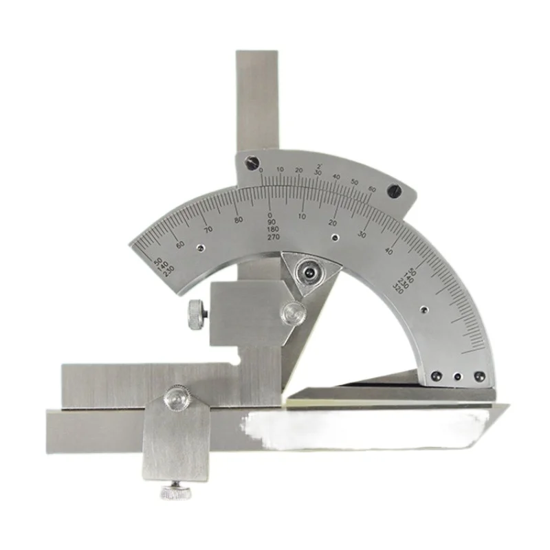 Pour acier à haute teneur en carbone, rapporteur de réglage fin de précision, règle d'angle universelle 0-320 °