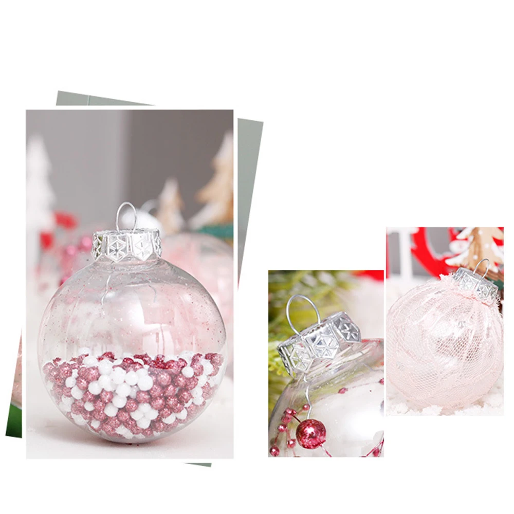 

Прозрачные рождественские шары, украшения, рождественские шары, безделушка, рождественские украшения для дома, подвеска на рождественскую елку-BAAQ
