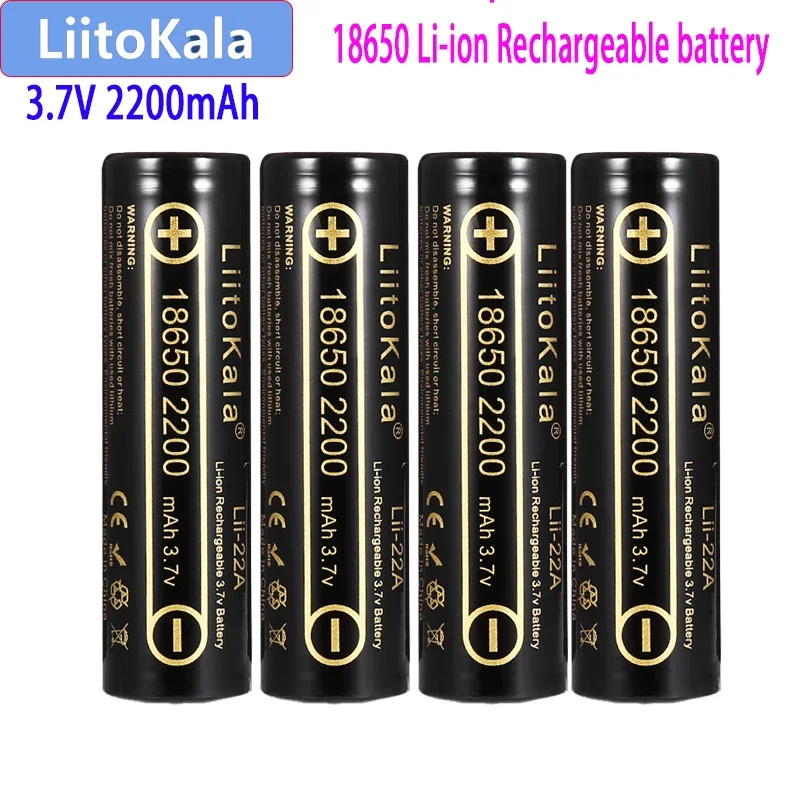 LiitoKala-Bateria Recarregável para Drone, Lii-35A, 3.7V, 2200mAh, 10A, 18650 Bateria, 100% Brand New, Original