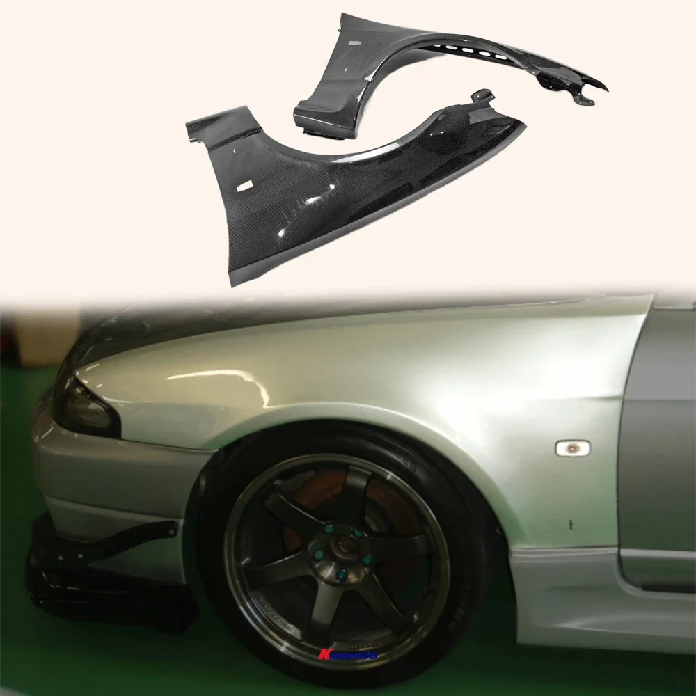 

For Nissan Skyline R33 Gtr Bcnr33 Rf Style Front Wide Vented Fender Carbon Fiber