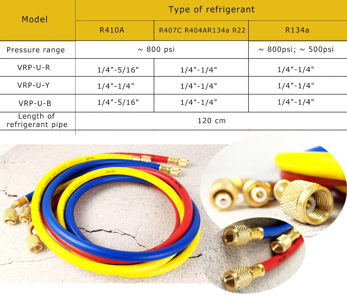 Refrigeration Integrated flaring tool kits VTB-5B Refrigeration tool set Expander set with R410A refrigerant pressure gauge