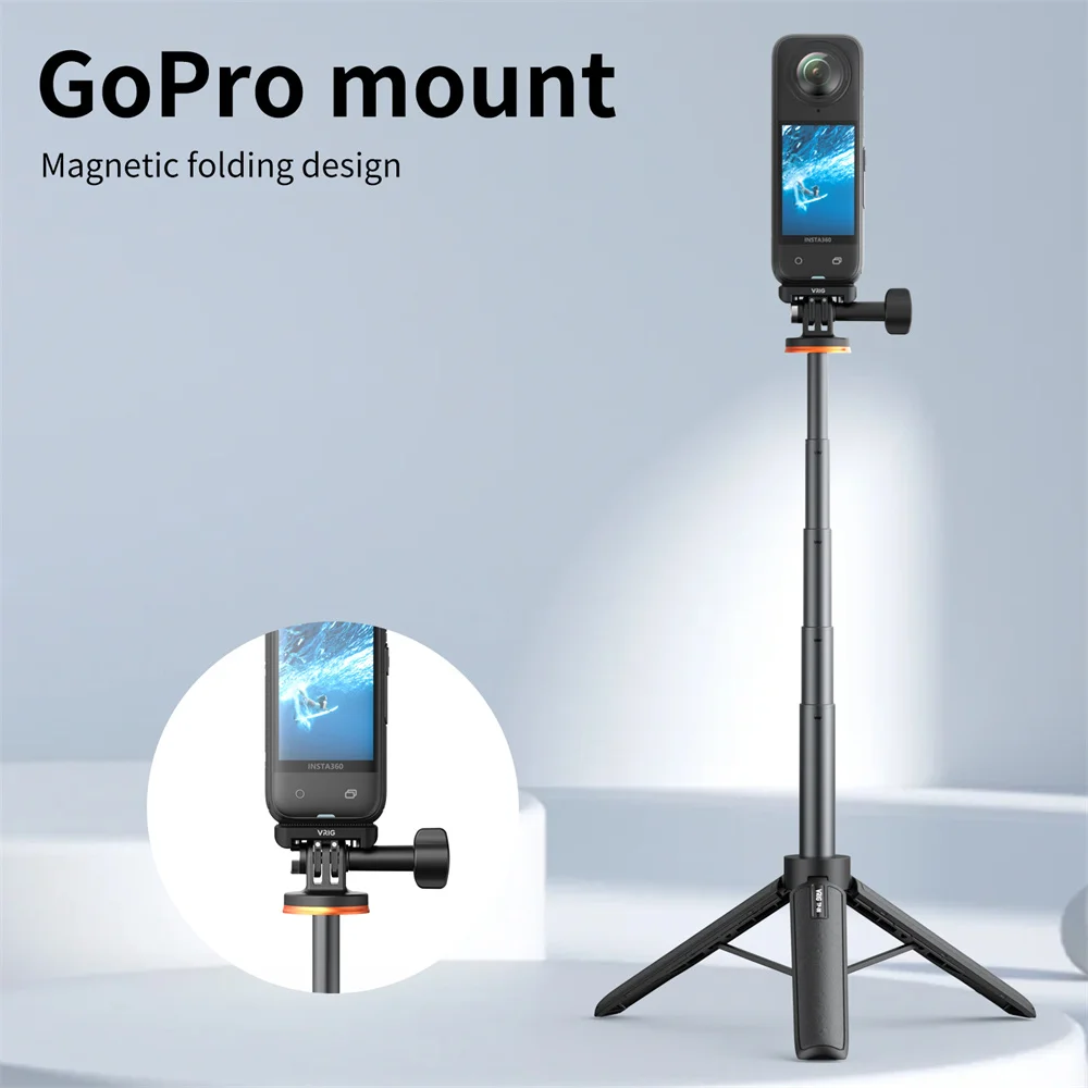 VRIG nový 3-in-1 magnetický rychlý propuštění adaptér pro insta360 X4 s DJI-AC Staň se profesionálem namontovat 1/4