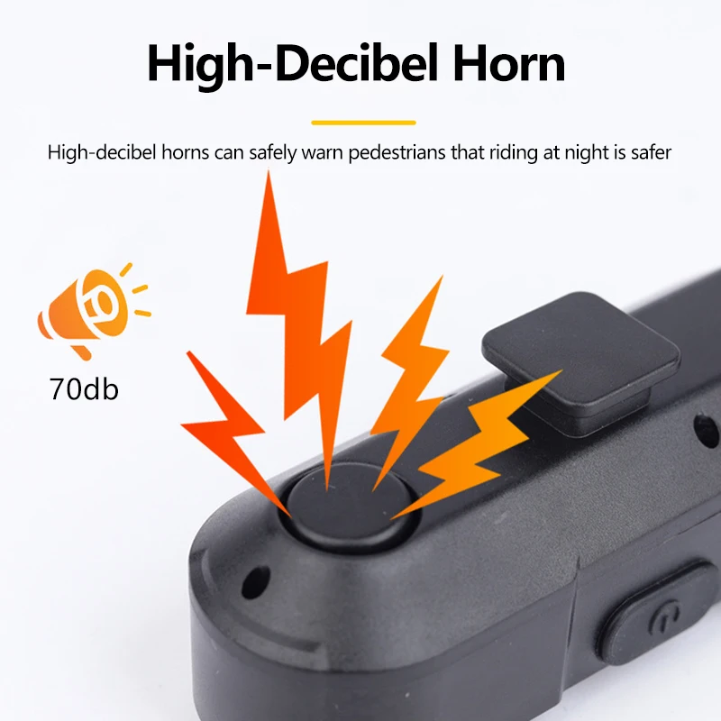 Bicycle Rear Light Cycling Left/Right Turn Signal Bike Tail Light Type-C Rechargeable Warning Lamp with Horn Cycling Accessories - view 6