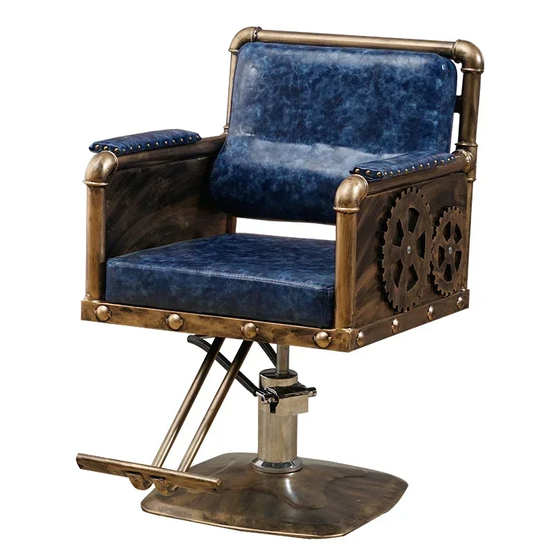 

Коммерческое роскошное винтажное парикмахерское кресло, подставка для ног, персонализированный профессиональный подлокотник, подушка, мебель для салона