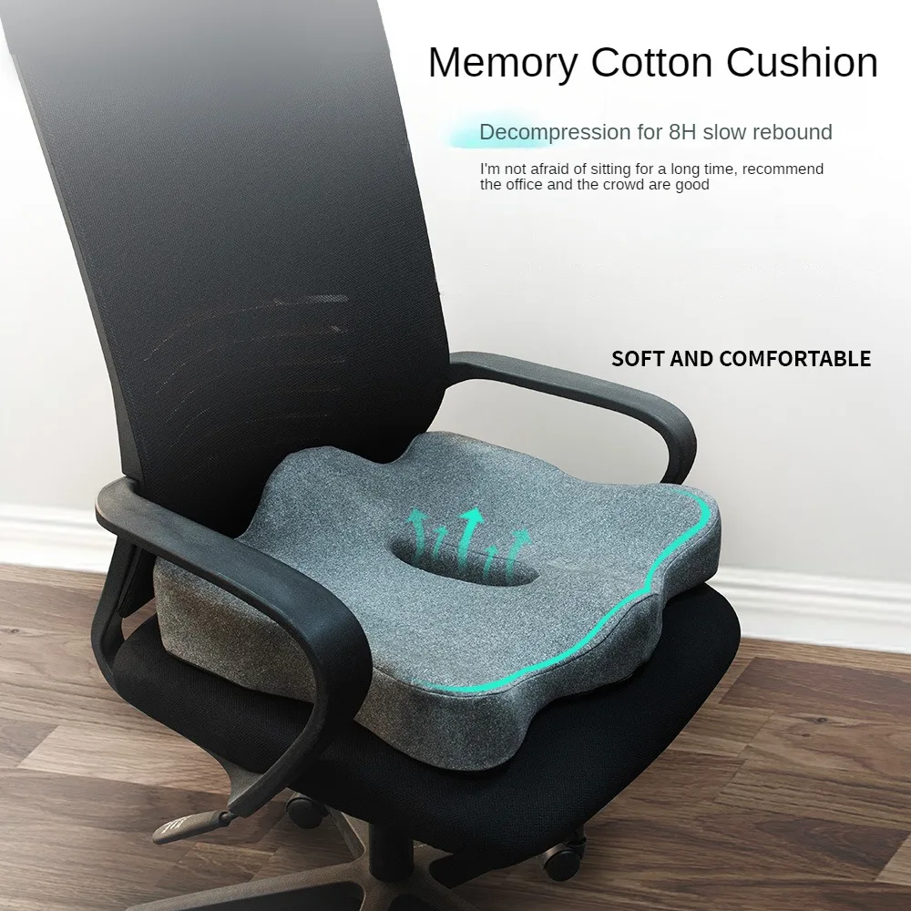 JFLEGAL Memory Cotton Seat Cushion Breathable Hip Protection Cushion,Sedentary Pressure Reducing Office Hip Beauty Chair Cushion