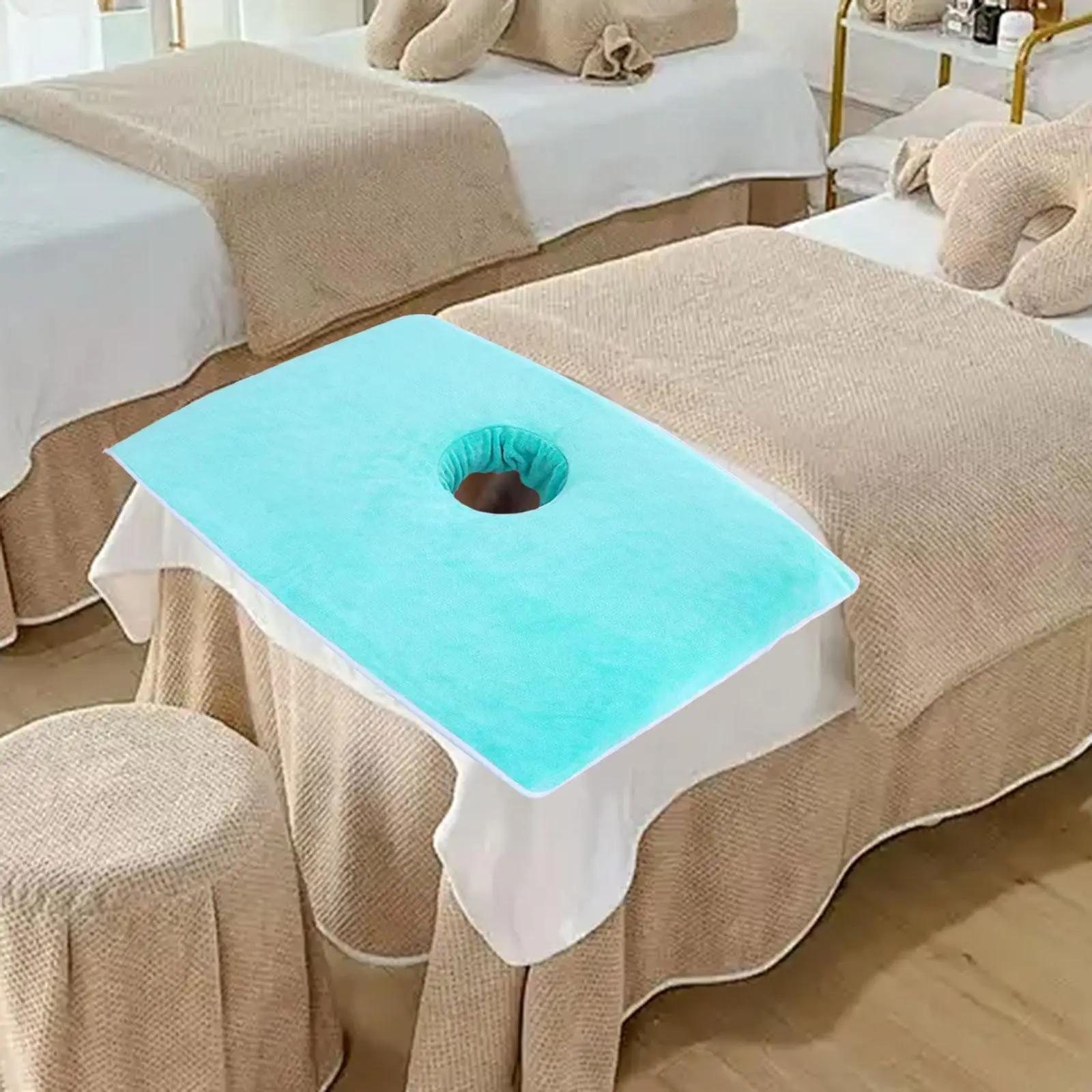 Massage Table Face Hole Towel, Lightweight Soft Bed Face Cradle Towel, Water Absorption Face Towel for SPA Beauty Salon Supplies