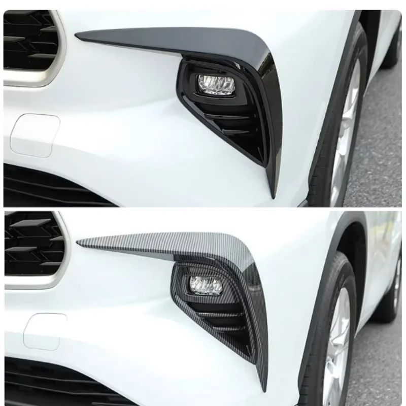 for-toyota-highlander-kluger-2021-2024-car-front-fog-lights-lamp-eyebrow-trim-cover-spoiler-wind-knife-blade-accessories