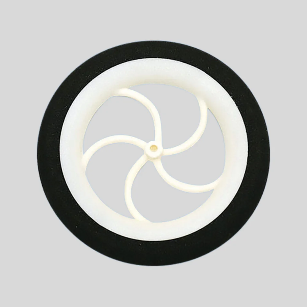 2 Pcs Super Light Wheels (Sponge Tire) Color White/Black D60/65mm For RC Airplane Replacement Toys Plane Accessory