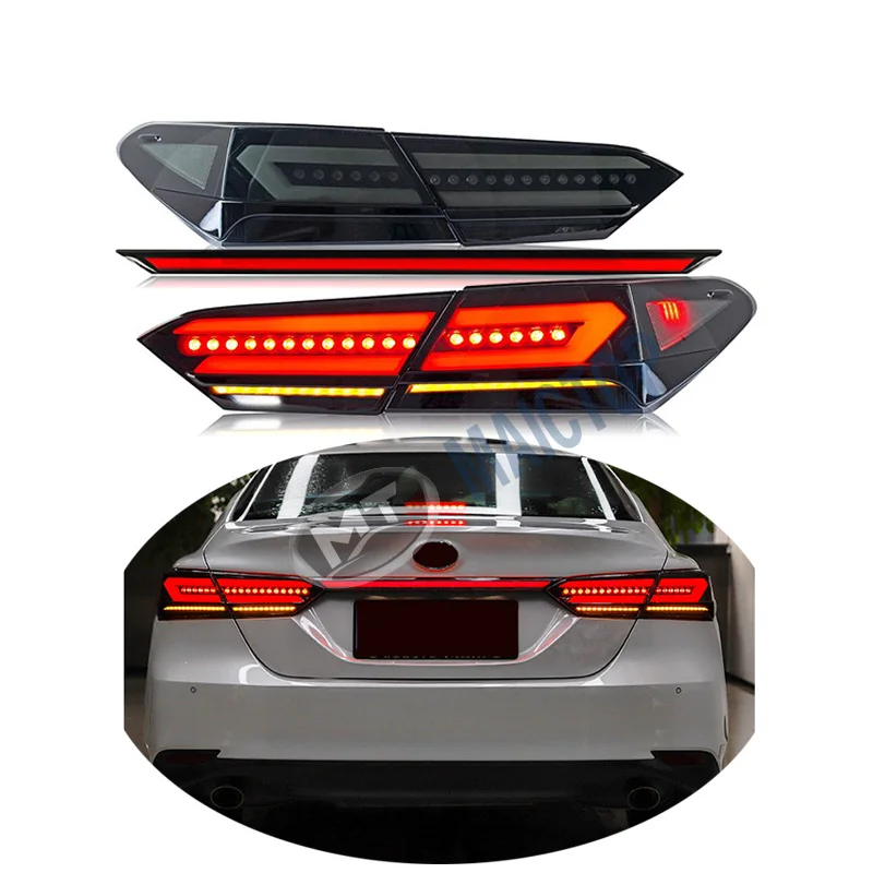 

Автомобильные аксессуары Maictop, подтяжка лица, дымчатые задние фонари, светодиодный задний фонарь для 8 Camry 70 2018 2019 2020 2021 2022