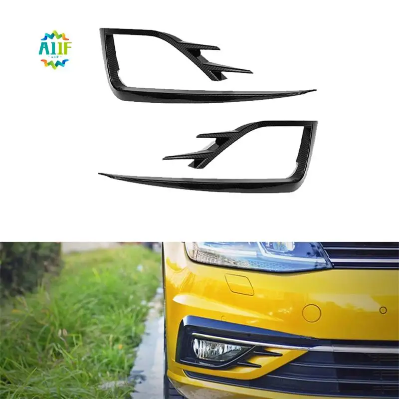 

A11F-2 PCS Front Fog Lamp Decorative Frame Decorative Cover Decorative Wind Knife ABS Car For Golf MK7.5 2018-2020