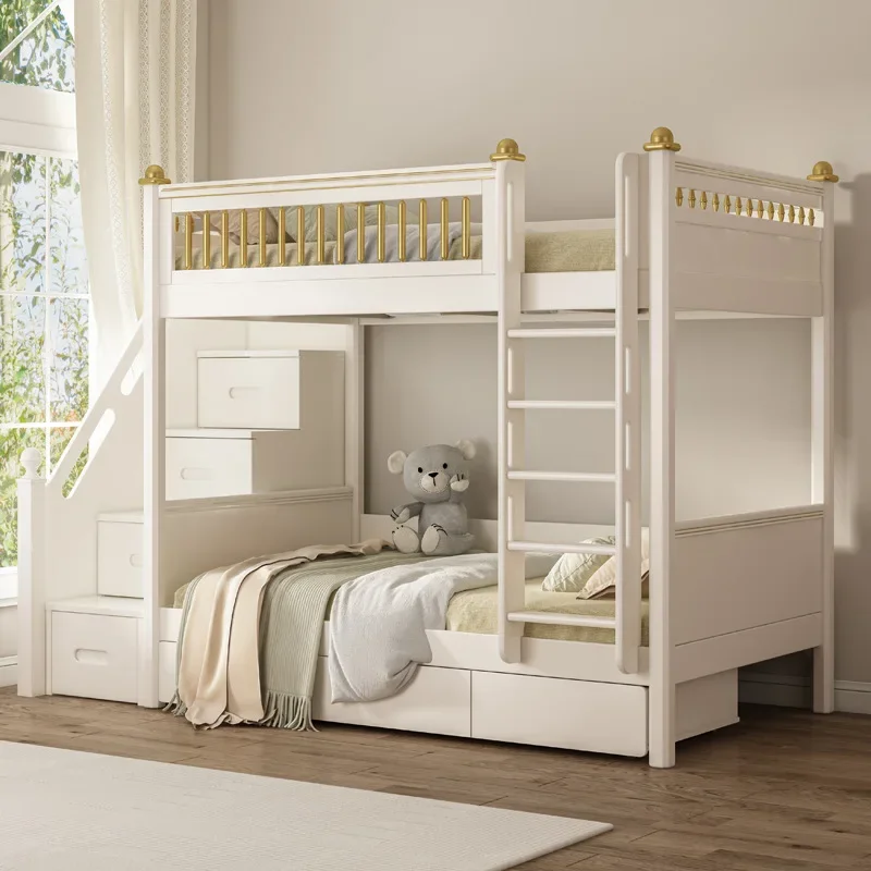 Noble children's bed Mother and child bed Solid wood upper and lower beds Boys up and down with the same width Children's
