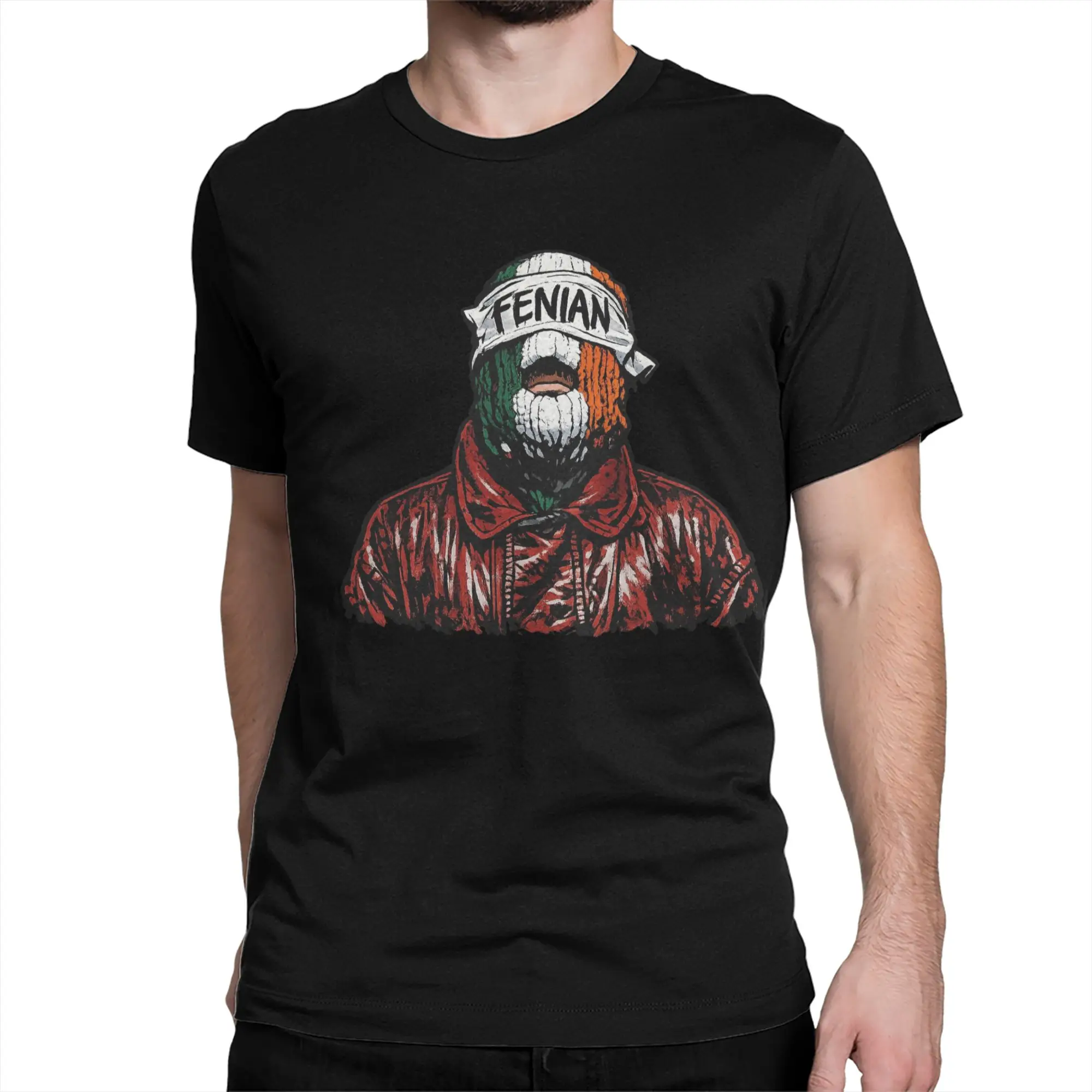 Funny FENIAN Kneecap T-Shirt Men Women's O Neck Cotton T Shirts  Short Sleeve Tee Shirt Plus Size Tops view 2