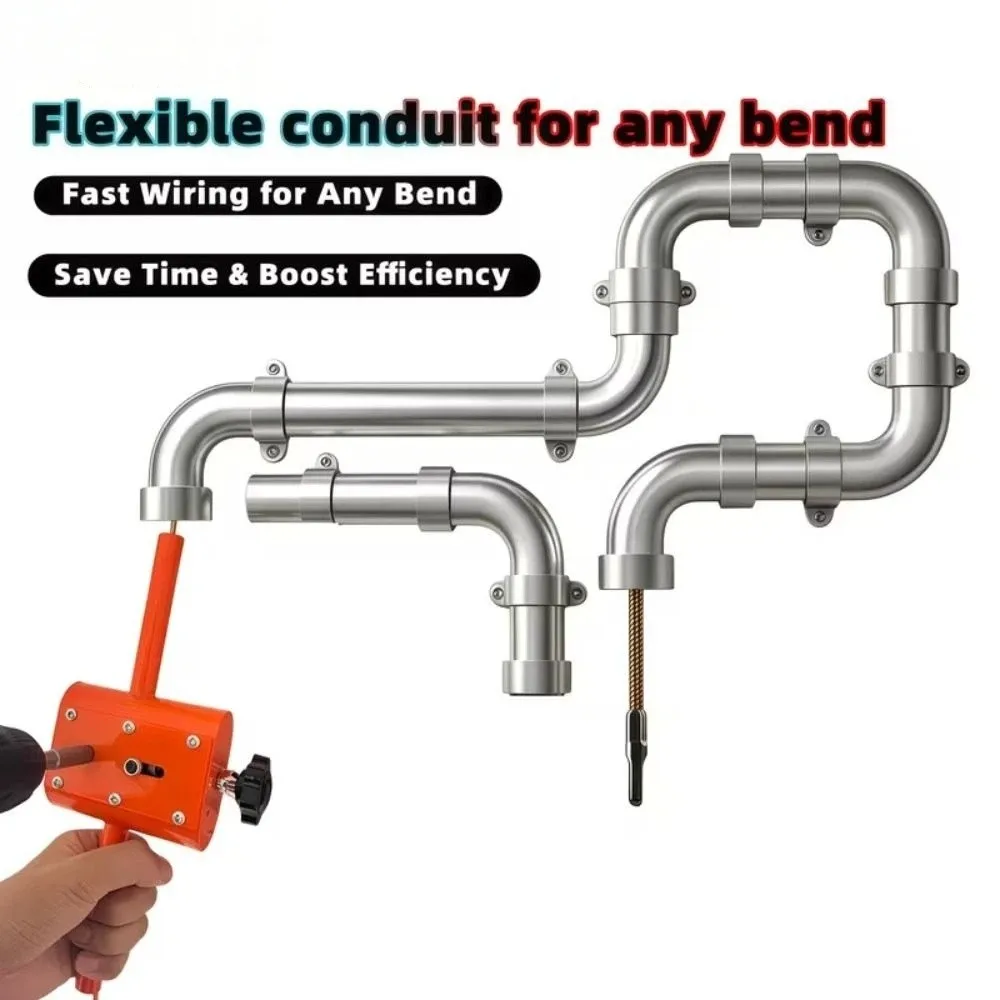 

Metal Wall Wiring Machine Compact 3-8mm Cable Cable Pulling Machine 10mm Adapter Automatic Electric Drill Threading Device