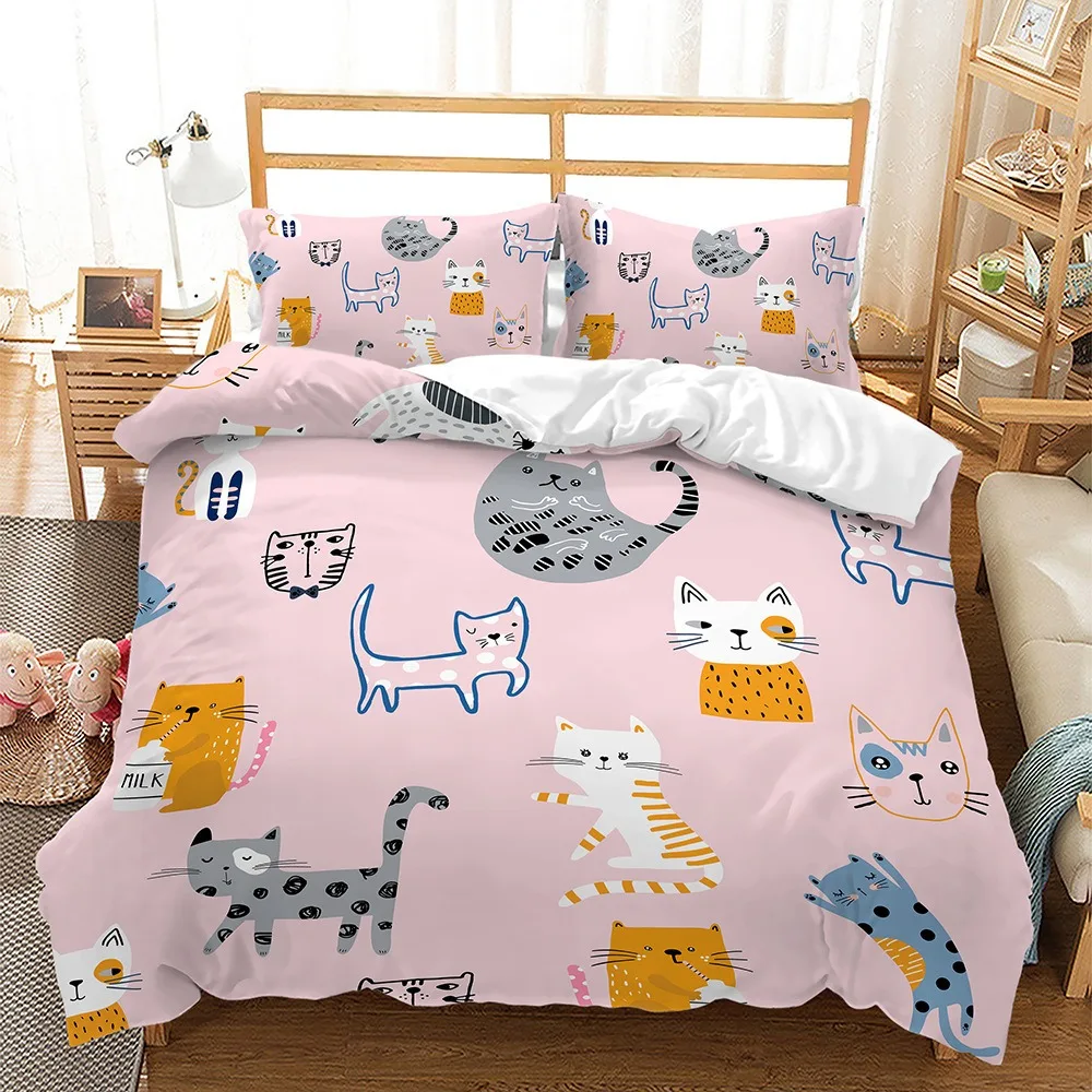 housse-de-couette-motif-chat-de-dessin-anime-nouvelle-collection-ensemble-de-literie-housse-de-couette-et-taie-d'oreiller-pour-filles-garcons-et-adultes