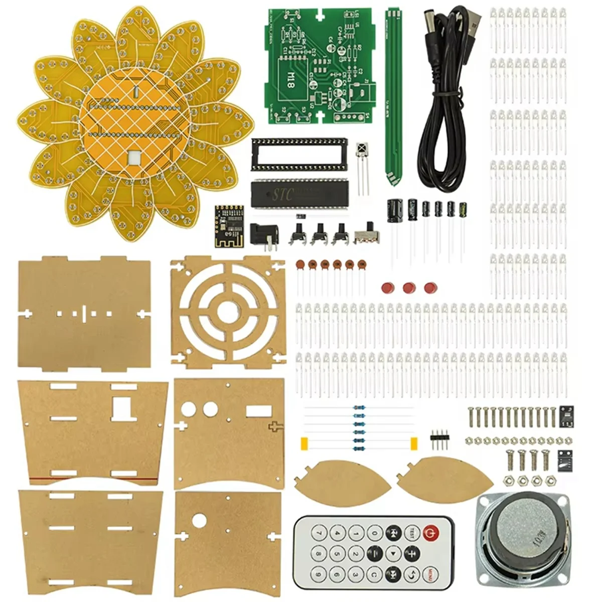 POSV-LED カラフルな LED ひまわり Bluetooth スピーカーキット音楽スペクトル楽しい電子生産 DIY 溶接練習