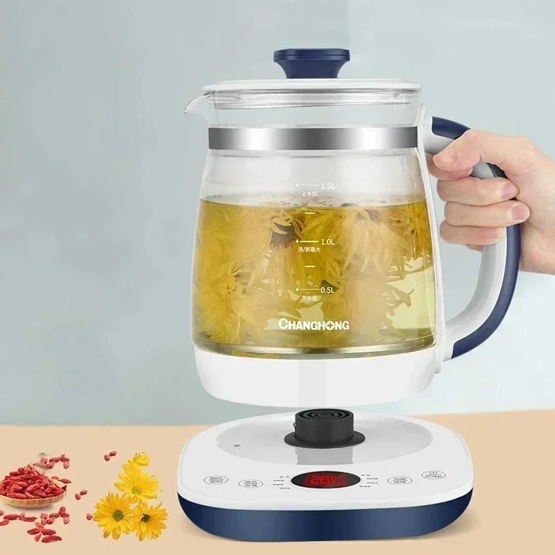 1.5L Multifunctional Flower Teapot Home Health Tea Maker Pot Office Hot Kettle Insulation Pot Health Pot Automatic 800W