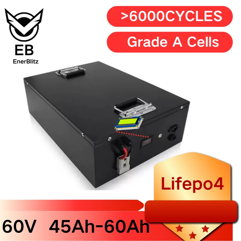 

EB Lifepo4 60 В, 45 Ач, 50 Ач, 60 Ач, аккумуляторная батарея для 3000 Вт, мини-трихмерный электрический двигатель, 3 рудий, для взрослых, весна, анализ d