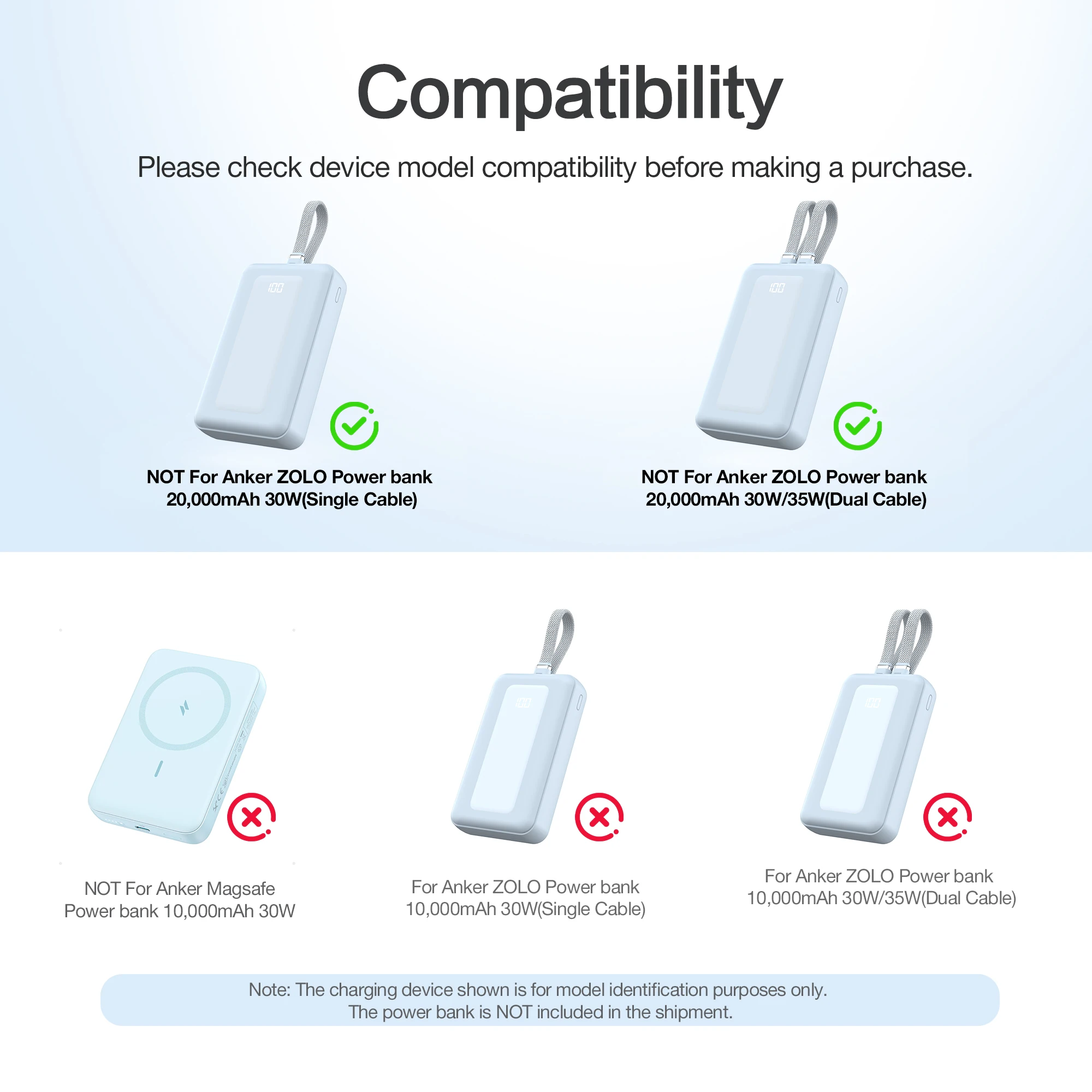 SIKAI Silicone Case for Anker 10000/20000mAh 30W/35W Power Bank Protective Cover for Anker Laptop Power Bank Portable Charger