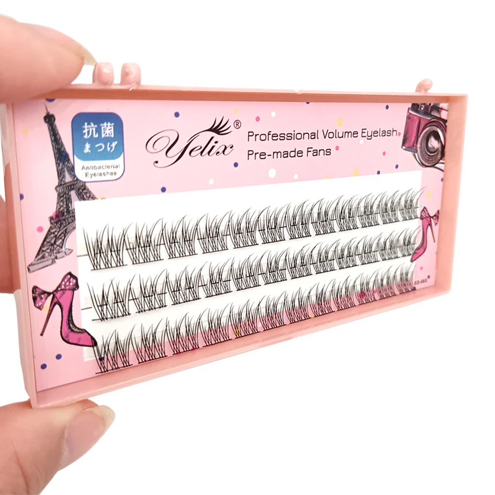 Yelix Fishtail Eyelashes Lashes 0.07mm C Curl False Eyelash Clusters Manga Lashes Eyelash Bundles