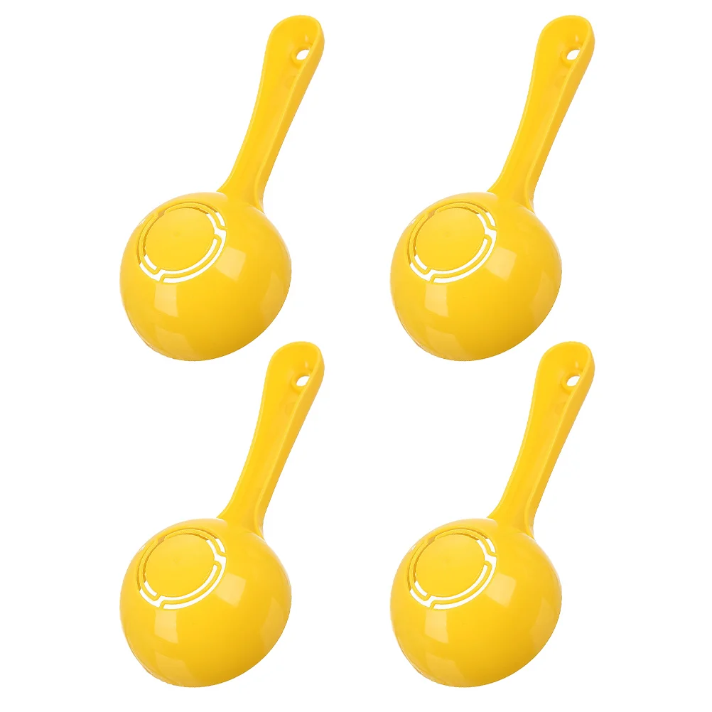 

4 Pcs Potato Ricer Half Round Spoon Non-stick Spoons for Home Hollow Scoop Large Serving Cooker Sushi Yellow Plastic