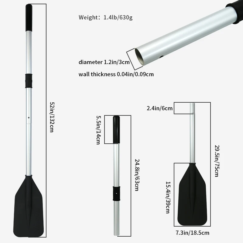 2pcs Boat Padlde, Inflatable Kayak Fishing Boat Paddle, Aluminum Alloy Paddle, SUP Paddle, Assault Boat Universal Oar