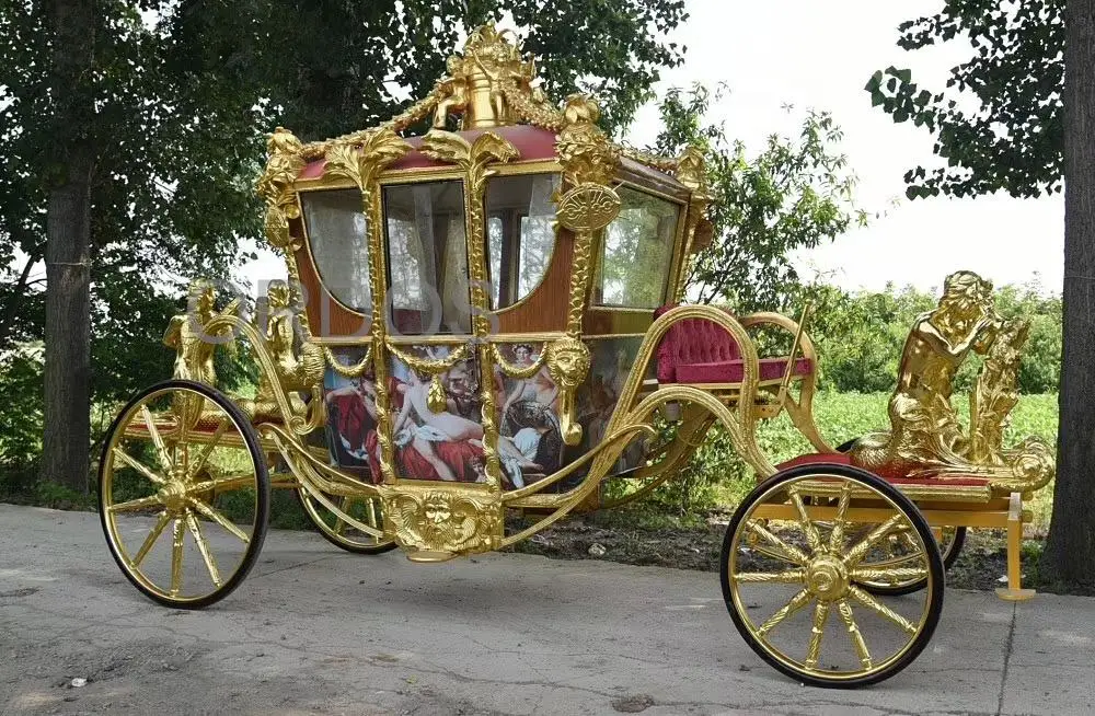 2024 Cinderella horse carriage for sale Factory Price Hollow pumpkin carriage Customized modern horse carriage