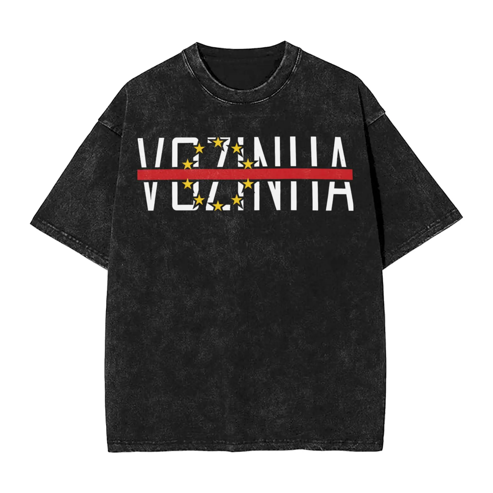 Oversized Washed T Shirt Cabo Verde  Loose T Shirts Vozinha Leisure Tshirt for Man Beach Y2K Retro Casual Clothes