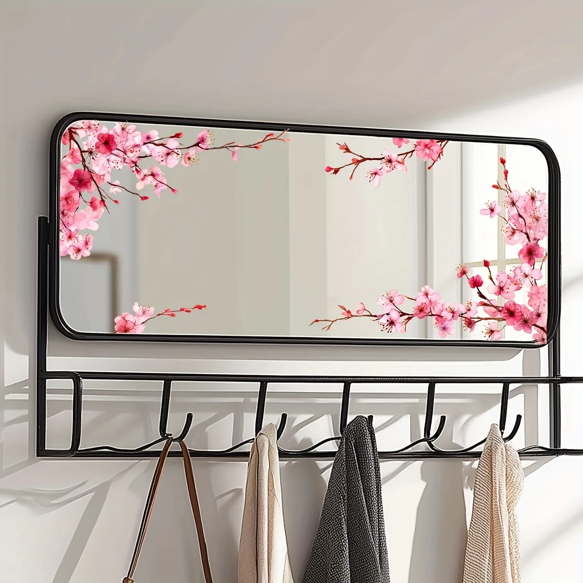 1pc peach blossom wall stickers, self-adhesive stickers, suitable for living room, bedroom and study.